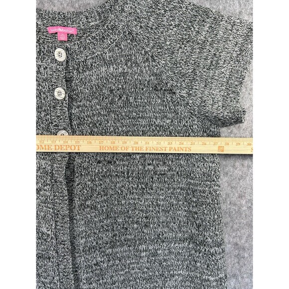 Woman Within Sweater Women's 2X 26/28 Short Sleeve Button Up Cardigan Knit Gray - Picture 8 of 10
